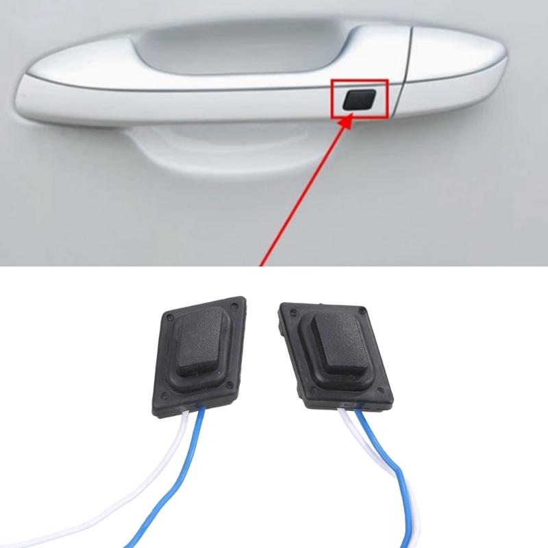 Front Door Electronic Button Switches Easy Installation ABS Exterior Handle Control Switches Simple Installs for Car KX516