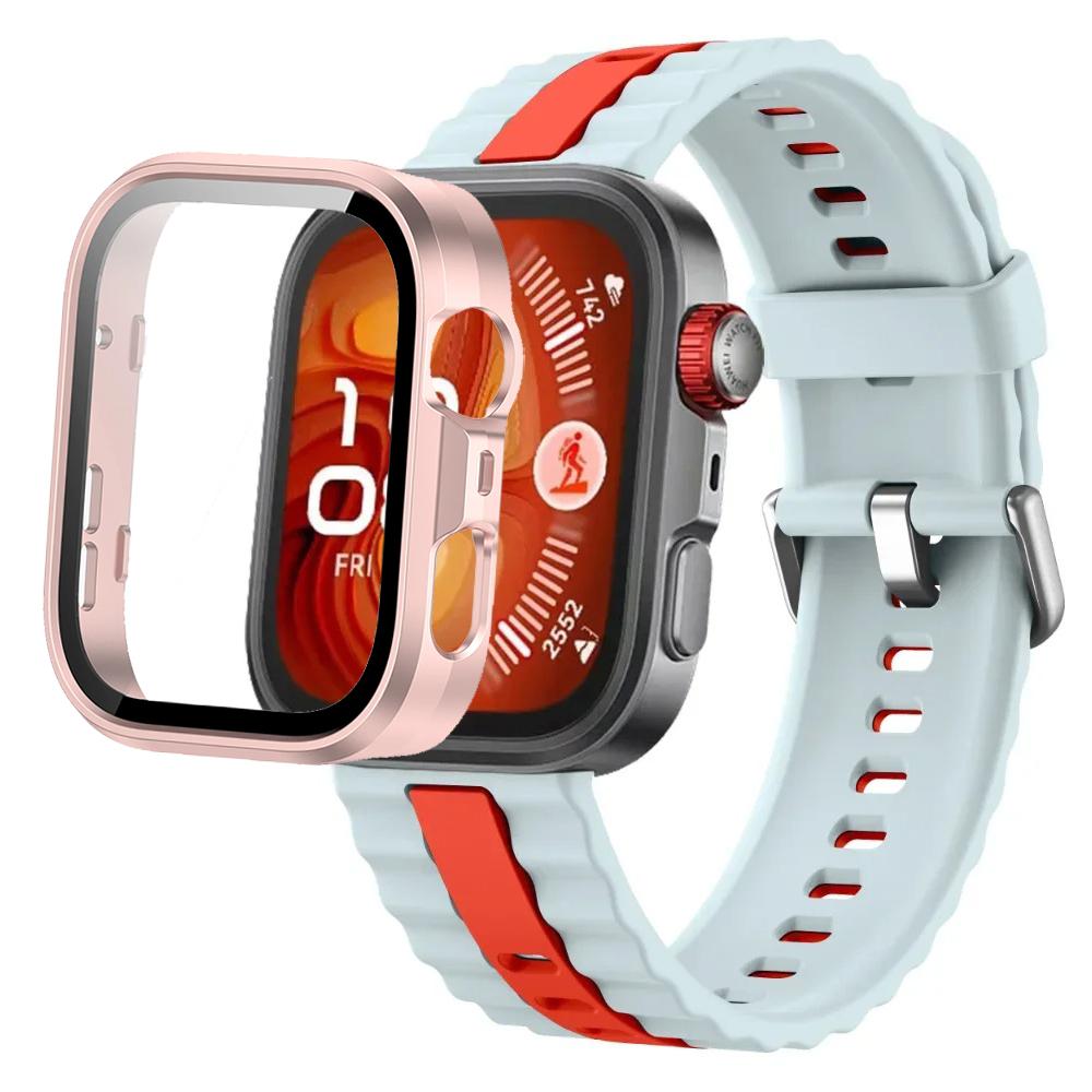 Silikonarmband+PC-Hülle für Huawei Watch Fit 4/Fit 4 Pro Intelligentes Armbandteile für Huawei Watch Fit 3 Uhr Schutzhülle