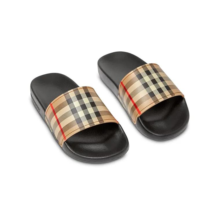 Burberry Kids' Slippers Black Beige Children Aged 3 7 Years Old (Unisex) Kids' Home Slippers 80270701