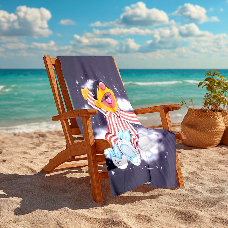 Sesame Street beach towel Outdoor camping Beach towel for vacation swim Outdoor pool Absorbent bath towel