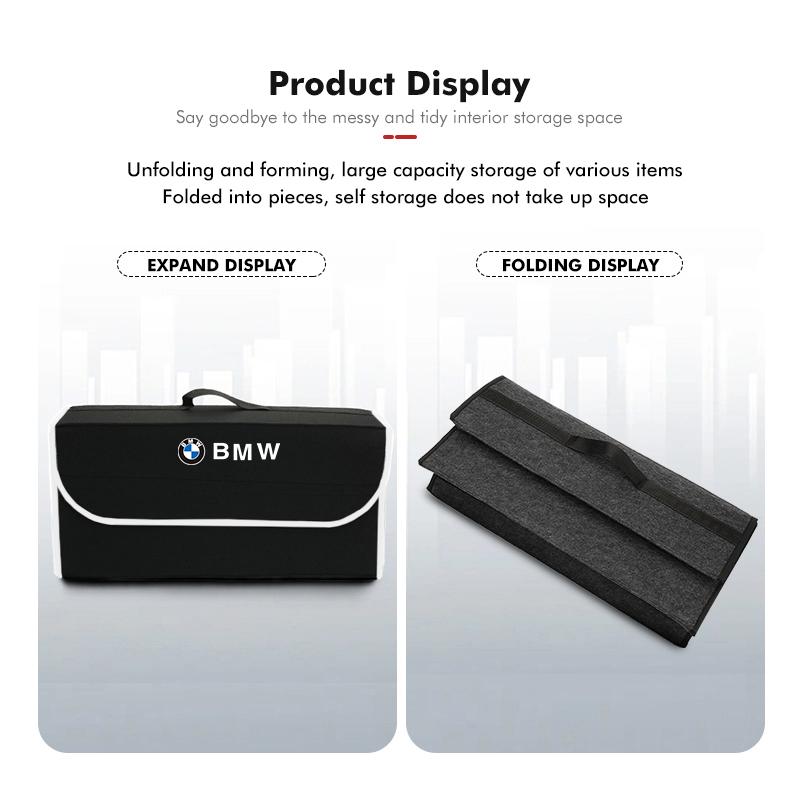 Car Trunk Organizer Box Large Capacity Folding Storage Bag For BMW Performance X5 X6 F20 E93 GT G30 E48 i3 i4 G07 M3 M5 F93 F92