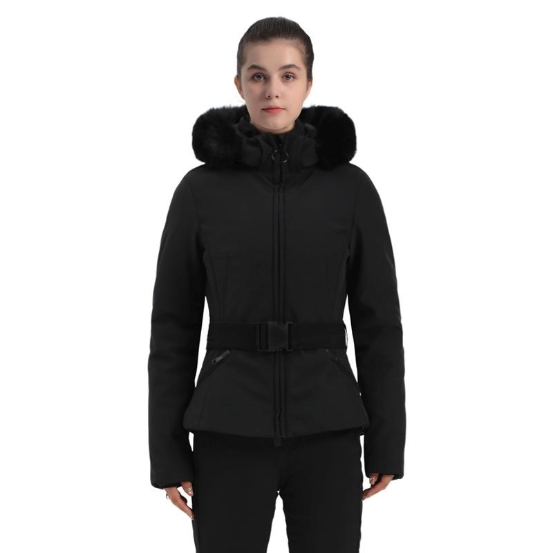 Women's Extreme Cold Double Board Ski Suit: Windproof, Down-Insulated, Warm Ski Jacket