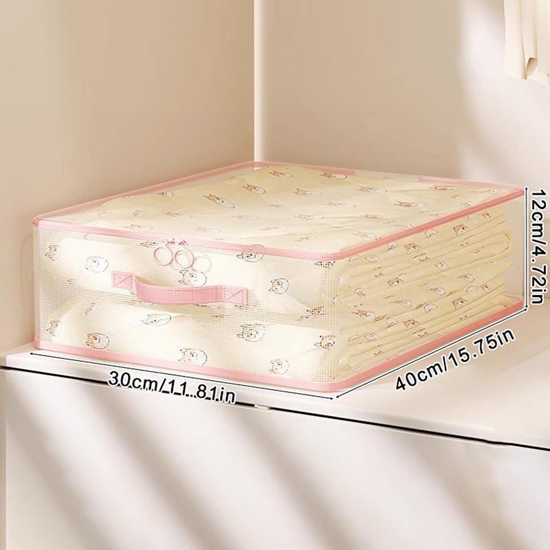 Clear Clothes Storage Bag, Plastic Blanket Storage Bag With Zipper, Foldable Closet Organizer, Moving Bags For Blanket, Bedding