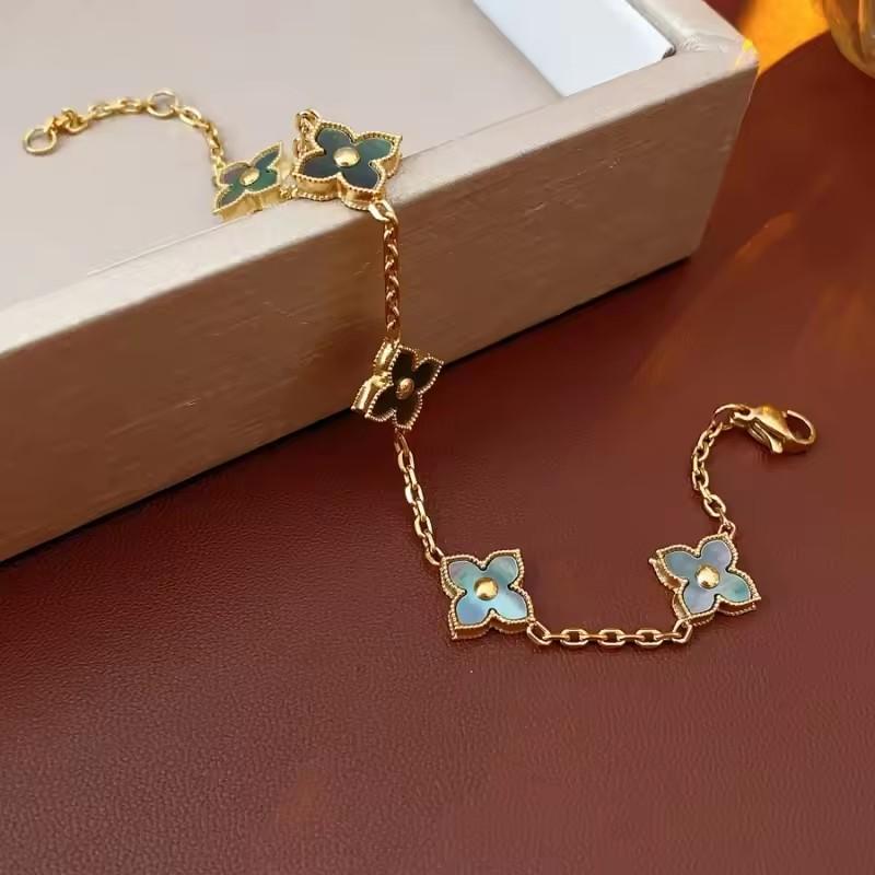 S925 silver shining eternal petals design adjustable bracelet suitable for women wedding holiday jewelry banquet gifts