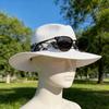 Vintage Style Ladies Sun Hat With Breathable Polyester And Adjustable Fit For Outdoors