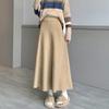 Fustă tricotată Femei Toamnă și Iarnă Fustă cloș Lungime medie Fustă cu talie înaltă