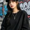 Kreuzkette Herren und Damen Neu Kleiner Hip-Hop-Anhänger Persönlichkeit Student Tägliches Tragen Pullover Zubehör Pulloverkette