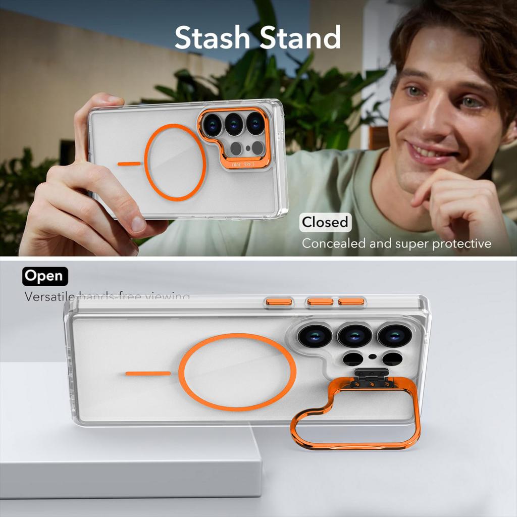 Applicable to Samsung S26Ultra bright magnetic mobile phone case S25Ultra lens holder A57 protective case A37