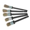5PCS Car Detailing Brush Kit Dirt Dust Cleaning Tool with Black Handle for Trucks Motorcycles Bicycles