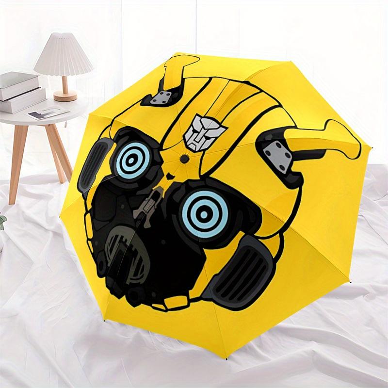 1pc Transformer Bumblebee Automatic Umbrella 8-Bone Design Compact Gear for Outdoor Travel, Perfect Gift for Friends or Family y280828142
