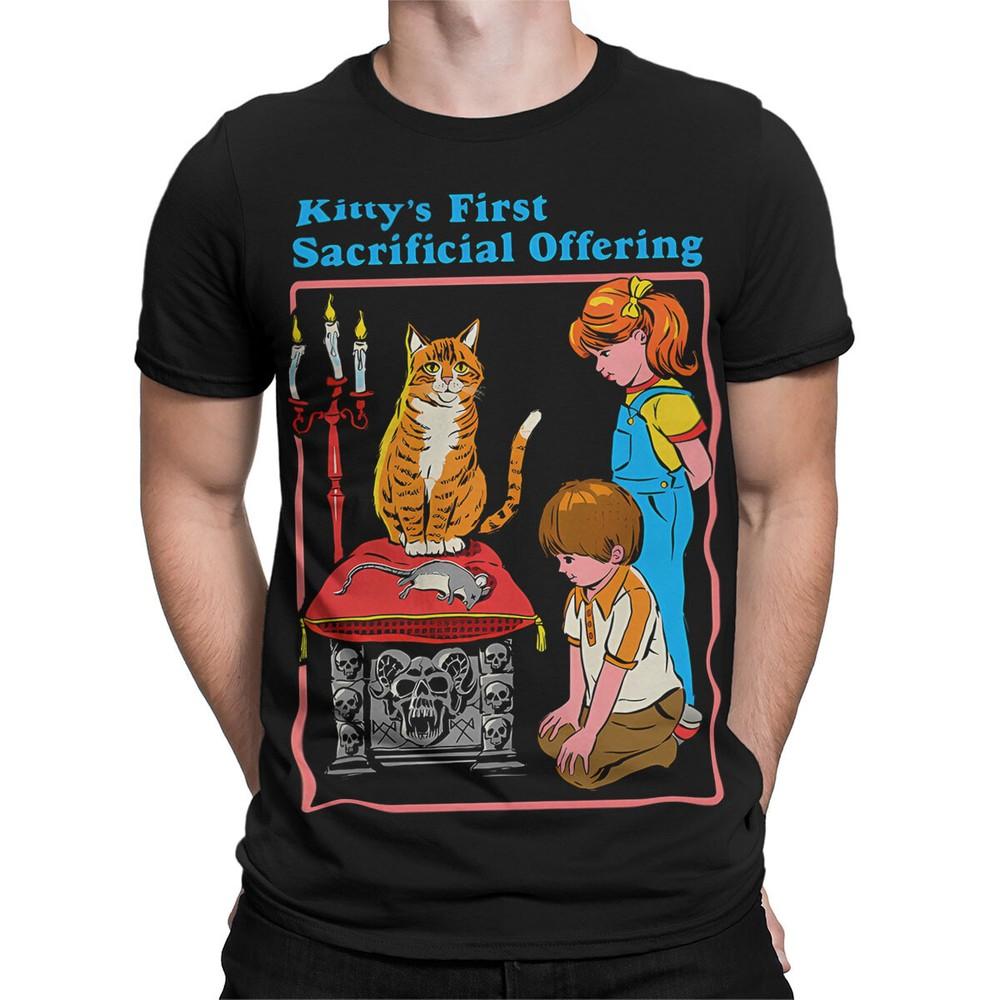 

Kittys First Offering 80s Fun Cat-Themed T-Shirt #SR#T433 3XL