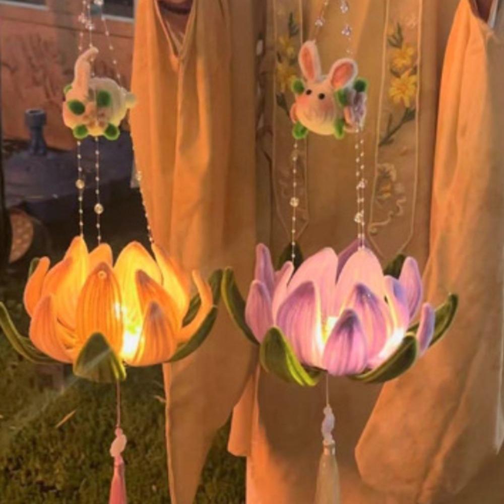 DIY Material Bag Bell Flower Lantern DIY Mid-Autumn Glowing Lantern Hanfu Accessories