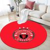 Man Utd Round Area Rug,Carpet Rug for Living Room Bedroom Sofa Playroom Decor,Non-slip Floor Mat