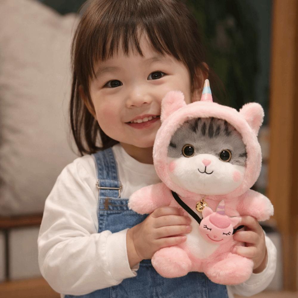 Bell Feature Plush Doll Soft Material Cat Plush Toy Cute Cat Cat Doll  Birthday Present