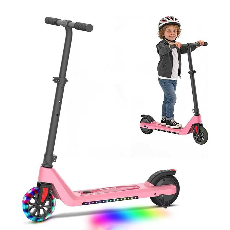 Kids Scooter for Ages 6-14 Girls Boys Scooter LED Light Wheels Adjustable Height Lightweight Scooter for Kids Kick Scooter 60kg Load