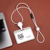 Double-Sided Transparent ID Card and Badge Holder with Round Silicone Lanyard