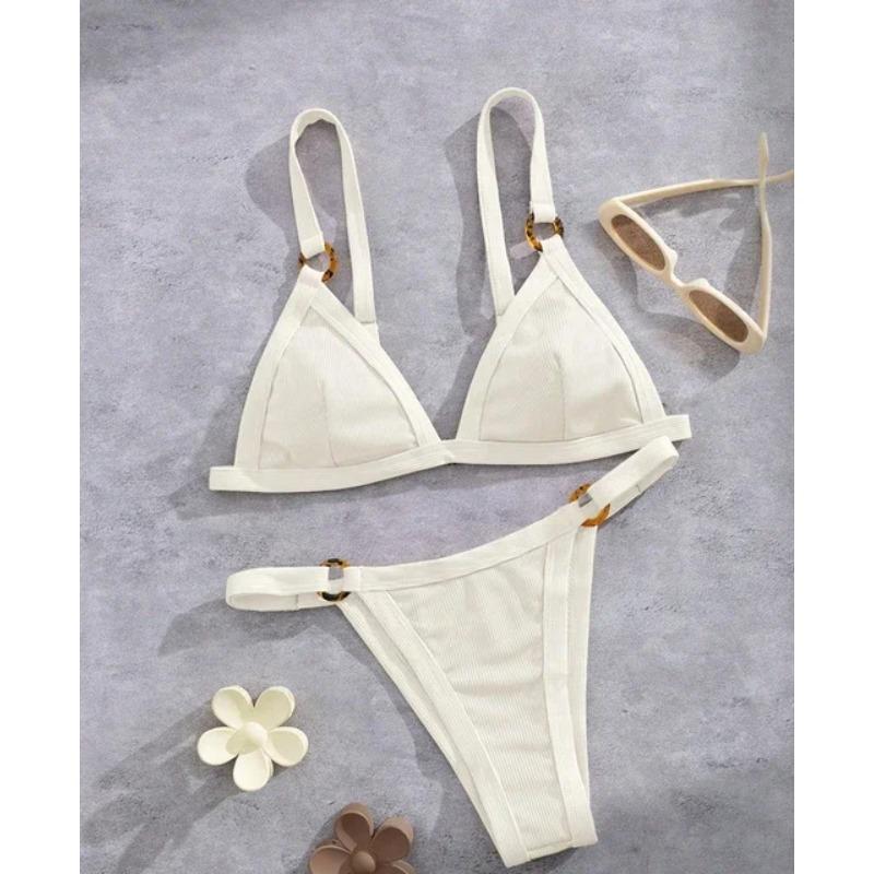 Sexy Spaghetti Strap Bikinis Women Split Swimsuit Beach Vacation Brazil Bikini 2026 All Season Backless Bikinis 2 Piece Set