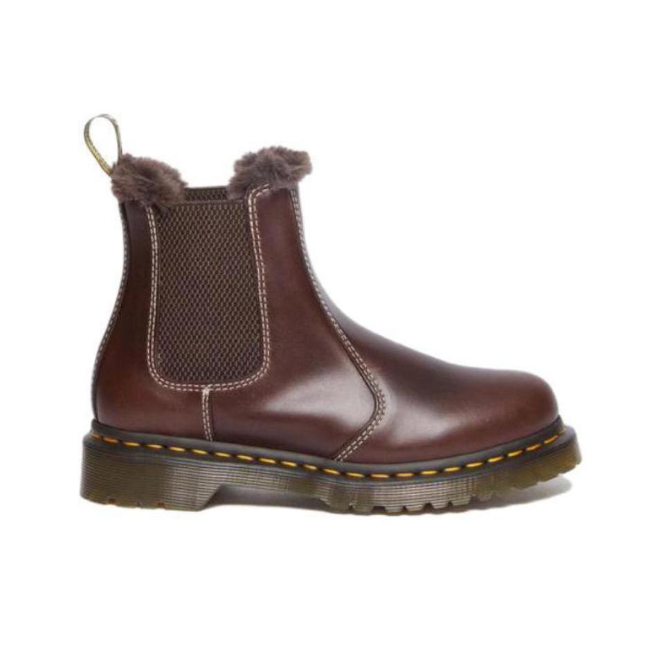 Dr. Martens Round Toe Short Chelsea Boots Women Boots Dark-Brown 30954201