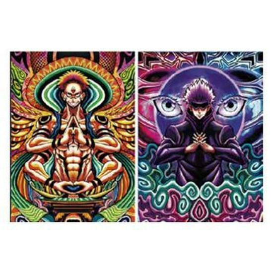 Jujutsu Kaisen Plakat Anime 3D Gradientowy Stereoskopowy [Zawiera Wersję One Piece]