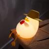 Small Duck Night Light Cartoon USB Charging Lamp Cartoon Silicone Creative Gift for Kid Room Bedroom Bedside Sleep Living Room