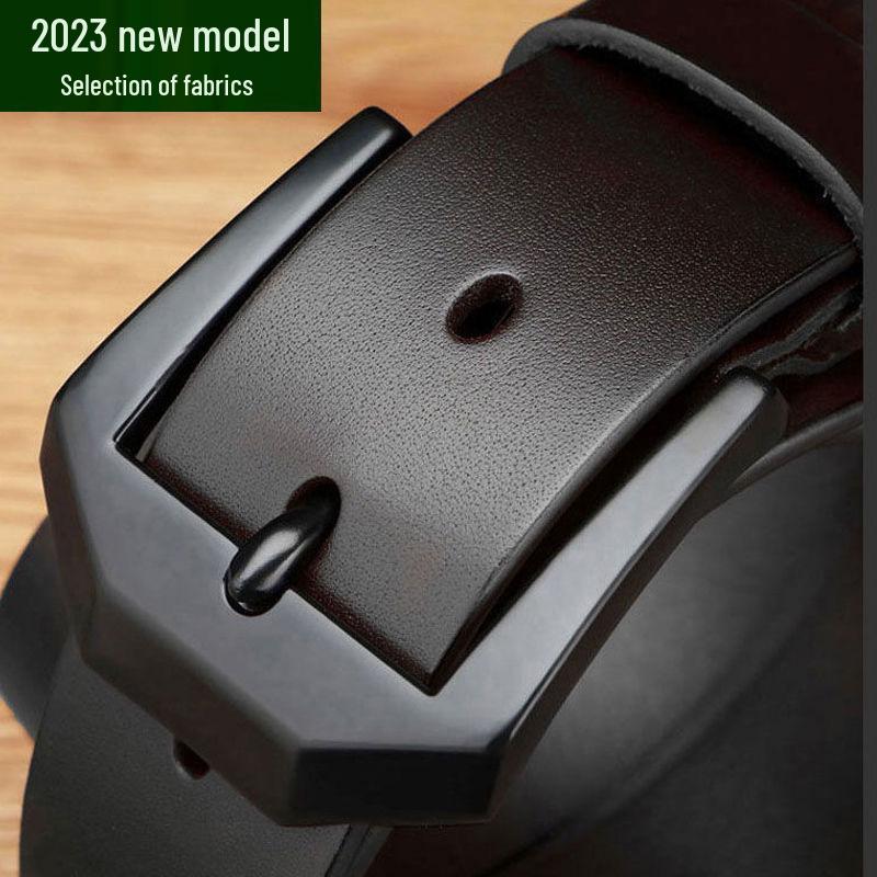 Men's Retro Genuine Leather Pin Buckle Belt - Casual Fashion Jeans Accessory