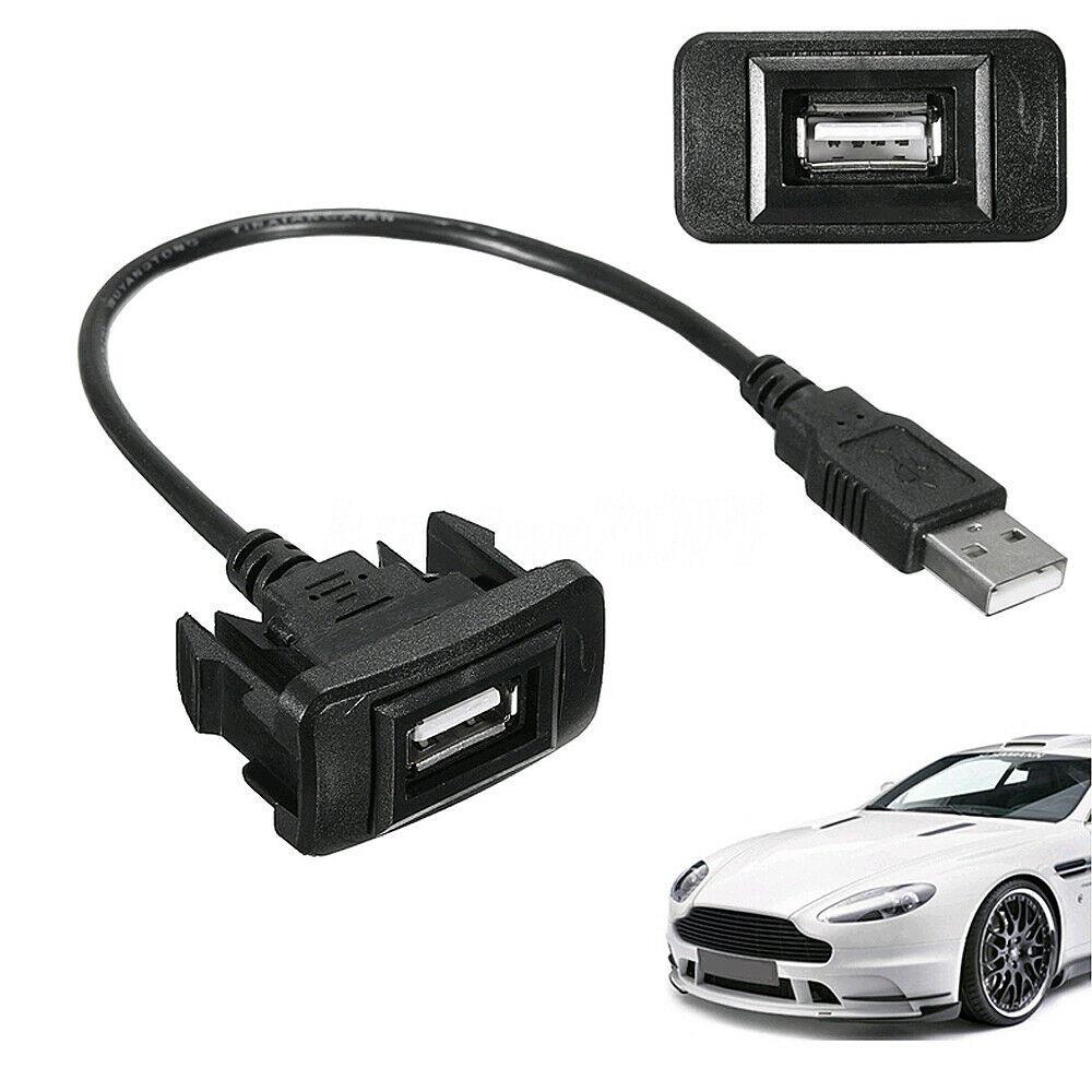 Extension Cable USB Adapter Black Car Center Console