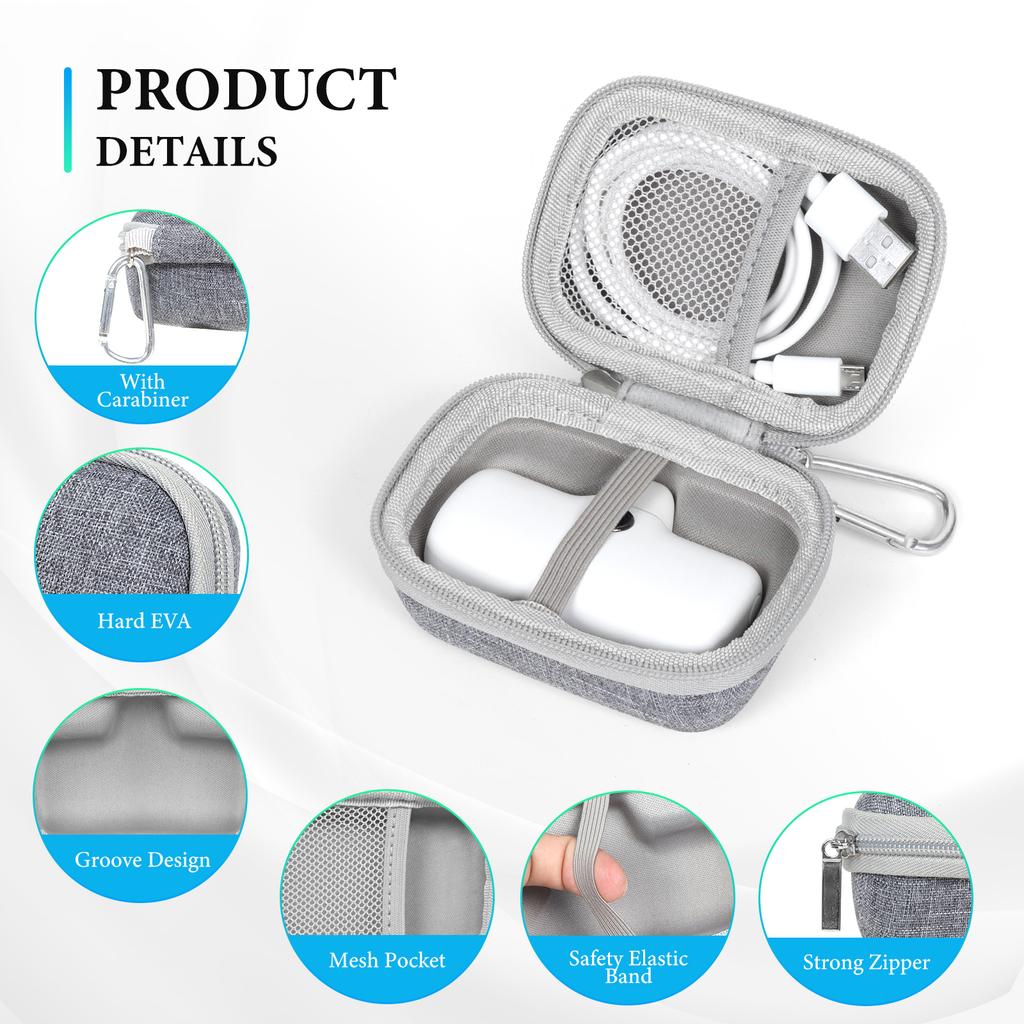 Charger Power Bank Case Ultra-Compact 3350mAh/4500mAh/4800mAh Hard Travel Case Compatible for IWALK Mini/iWALK LinkPod/Anker621