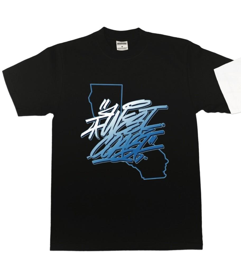 Уличная футболка с графическим принтом Graff Coast Черный M-L-XL-2XL-3XL wbr/ -4XL-5XL Унисекс XXL