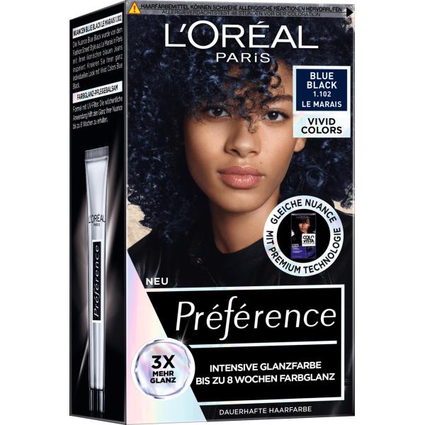 Vopsea de păr L'Oreal Preference Albastru Negru 1.102