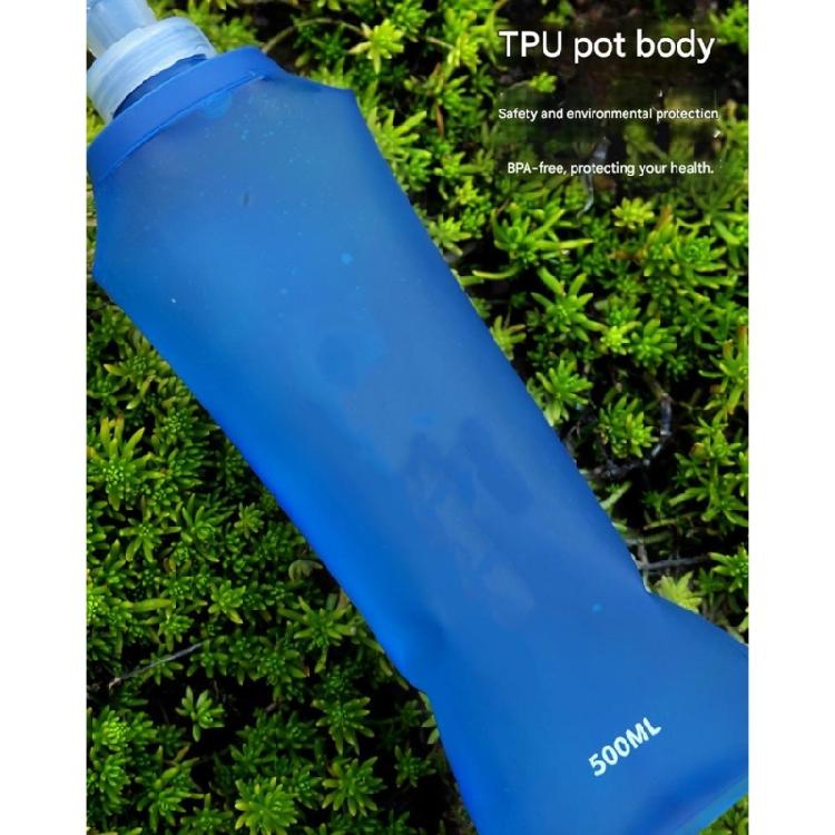 Weiche Trinkflasche, faltbar, tragbar, ideal zum Wandern, Radfahren und Klettern