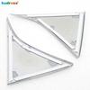 For KIA Sportage 2016 2017 2018   Chrome Car Rear Window Spoiler Cover Trim Side Wing Triangle Frame Trims Accessories