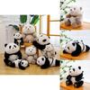 Panda Plush Toy Soft Pp Cotton Stuffed Animal Gift For Kids And Home Decor