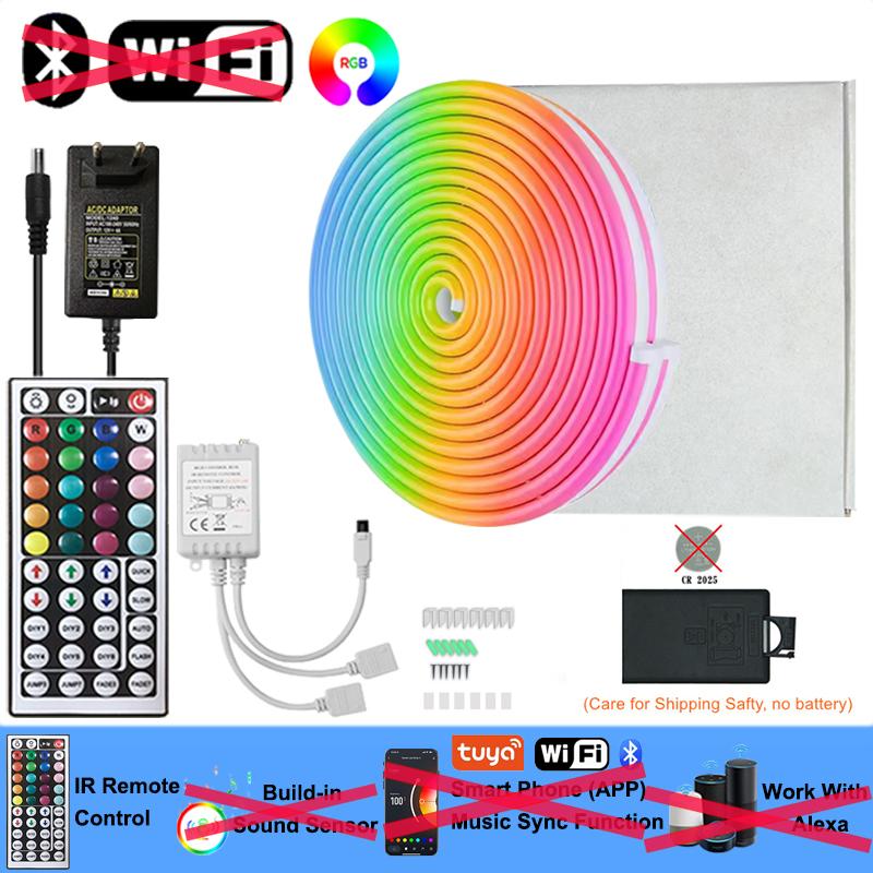 Smart Neon Strips Light Outdoor Neon Light Strip Waterproof Flexible Led Lighting Strip Neon Led Lights Strips Music Sync