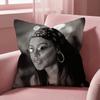 Singer A-Aaliyah Cushion Cover Multi-Scene Pillow Cover for Home & Car - Reversible, Soft & Durable for Daily Use