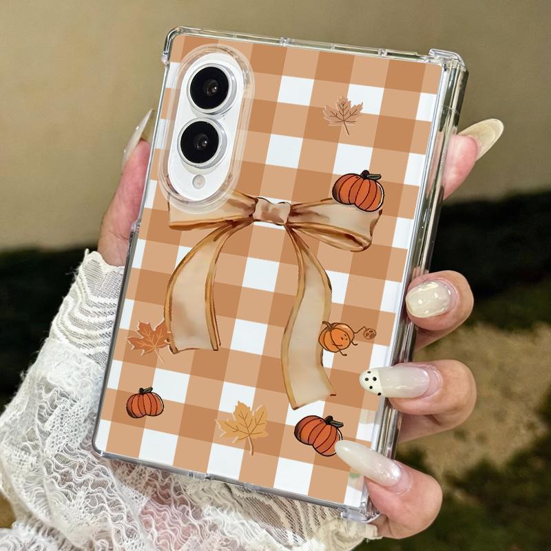 Christmas Ghost Halloween Case For Samsung Galaxy Z Fold 8 Ultra 7 6 5 4 Z Fold8 Fold7 Fold6 Fold5 Hinged Clear PC Slim Hard Folding Phone Cover