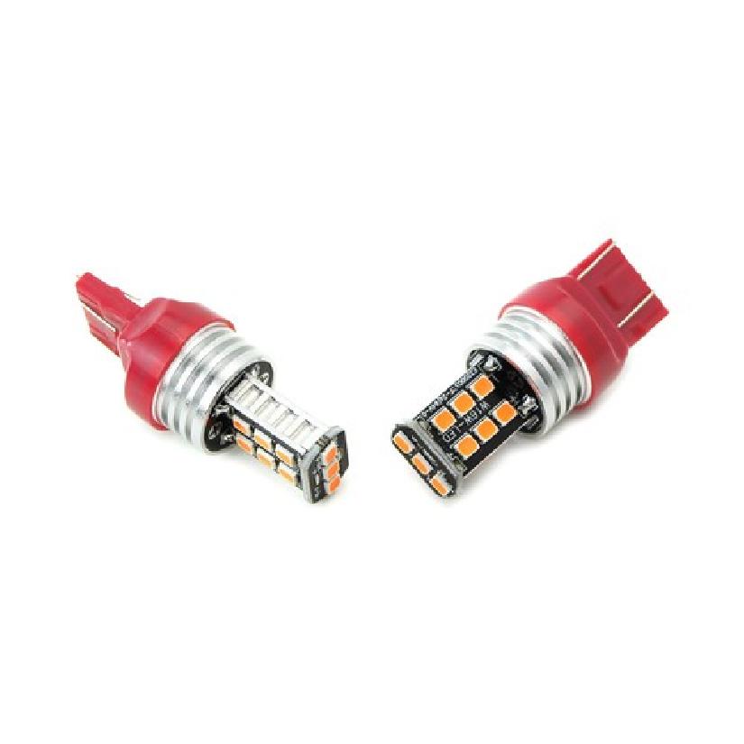 Strobe/Flashing Enabled Red 15-SMD 7443/T20 LED Bulbs For Brake/Tail Lights