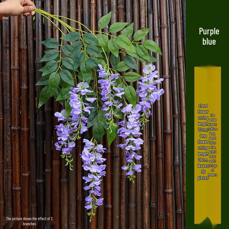 Wisteria Artificial Vine Hanging Flower Decoration for Ceilings and Pipe Covers