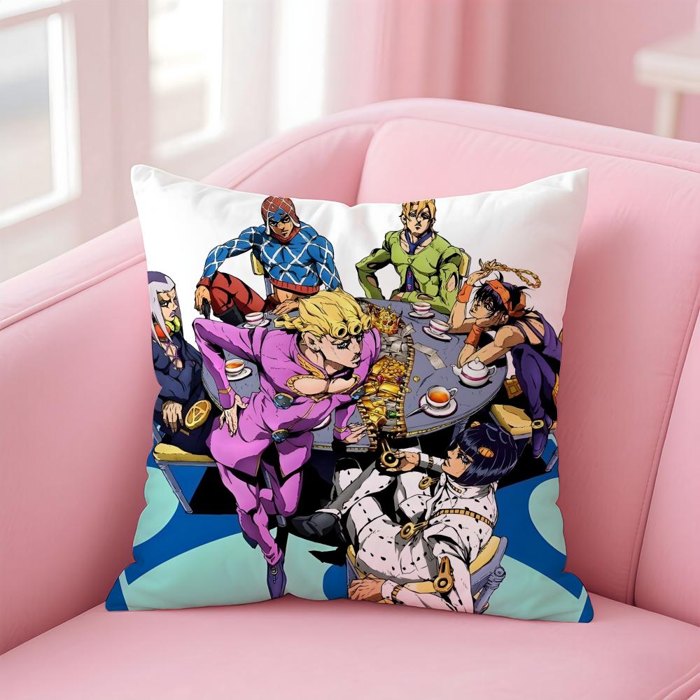 JJoJos Bizarre Adventure Cushion Cover Pillow Case Soft Friendly Fabric  Concealed Zipper