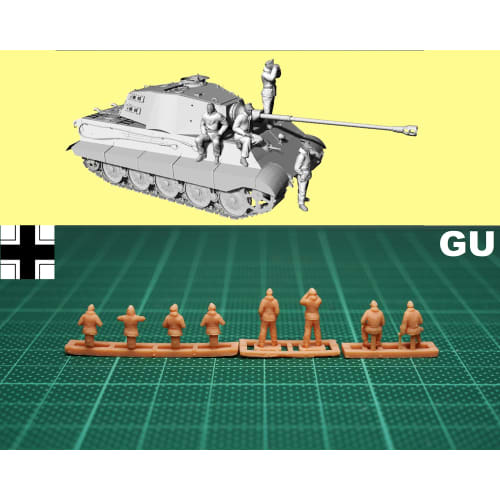 Generic 1/144 WWII German Tank Commanders/w winter coat (8 figures) Resin Kit