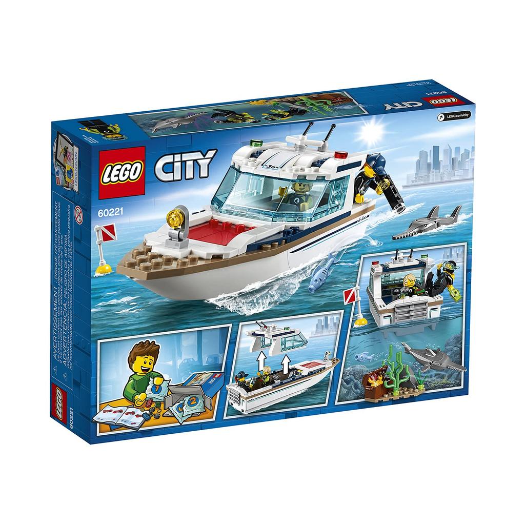 LEGO City Yacht da Immersione 60221 Mattoncini Giocattolo per Bambini e Bambine