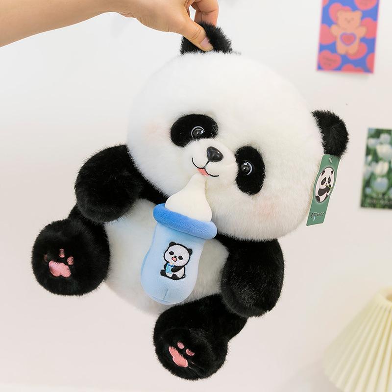 Neues trendiges niedliches Panda-Plüschtier, kreatives Kindergeschenk, Flaschen-dehnbare Panda-Puppe