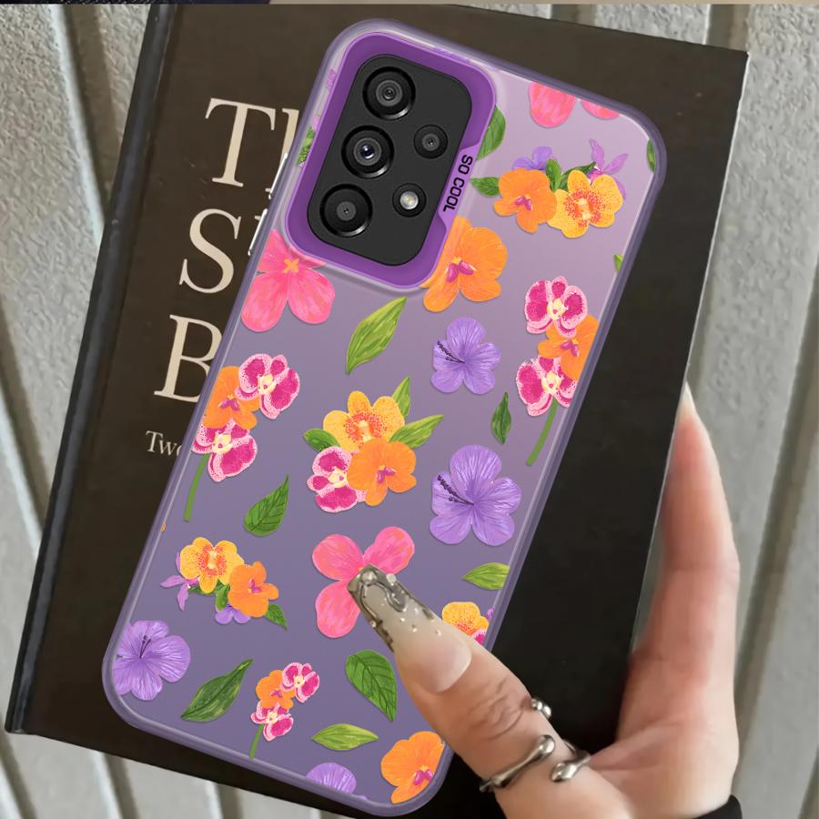 Case for Samsung Galaxy A06 A07 A03 A72 A50 A04 A05 A51 A52 A56 A54 A71 A10 A20 Back Phone Cover Fruit Flowers