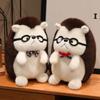 27cm Kawaii Bow Tie Hedgehog Plush Toy Stuffed Animal Sleeping Companion Doll For Room Decor Cute Birthday Gift