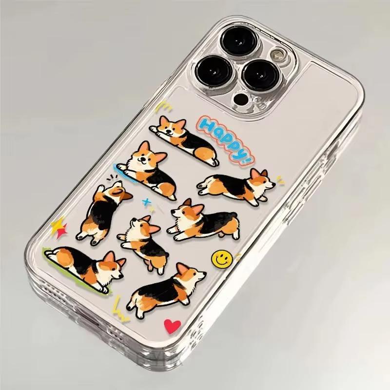Adorable Corgi Pattern Phone Case For Samsung Galaxy S23 S24 S25 S26 Ultra S22 S21 S20 Plus FE A50 A53 A72 A73 A71 Cover