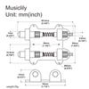 Gitarre Messing Doppeltremolo Brücke Stabilisator Stopper Stabilisierungsvorrichtung Arming Adjuster Tremsetter ESP Stil