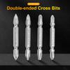 BESTIR 10pcs Screwdriver Bit Set 65-200mm 1/4" Shank S2 Alloy Double Ended PH1 PH2 PH3 Strong Magnetic Cross Phillips Batch Head