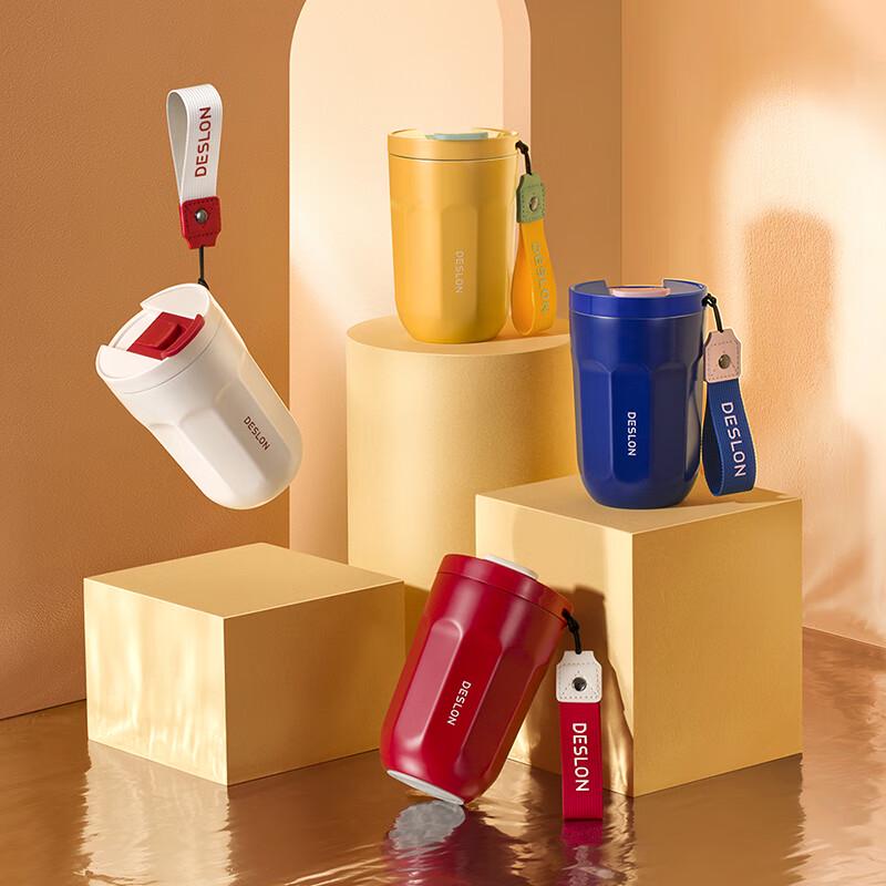 DESLON Single Wall Glass Cup with Lid