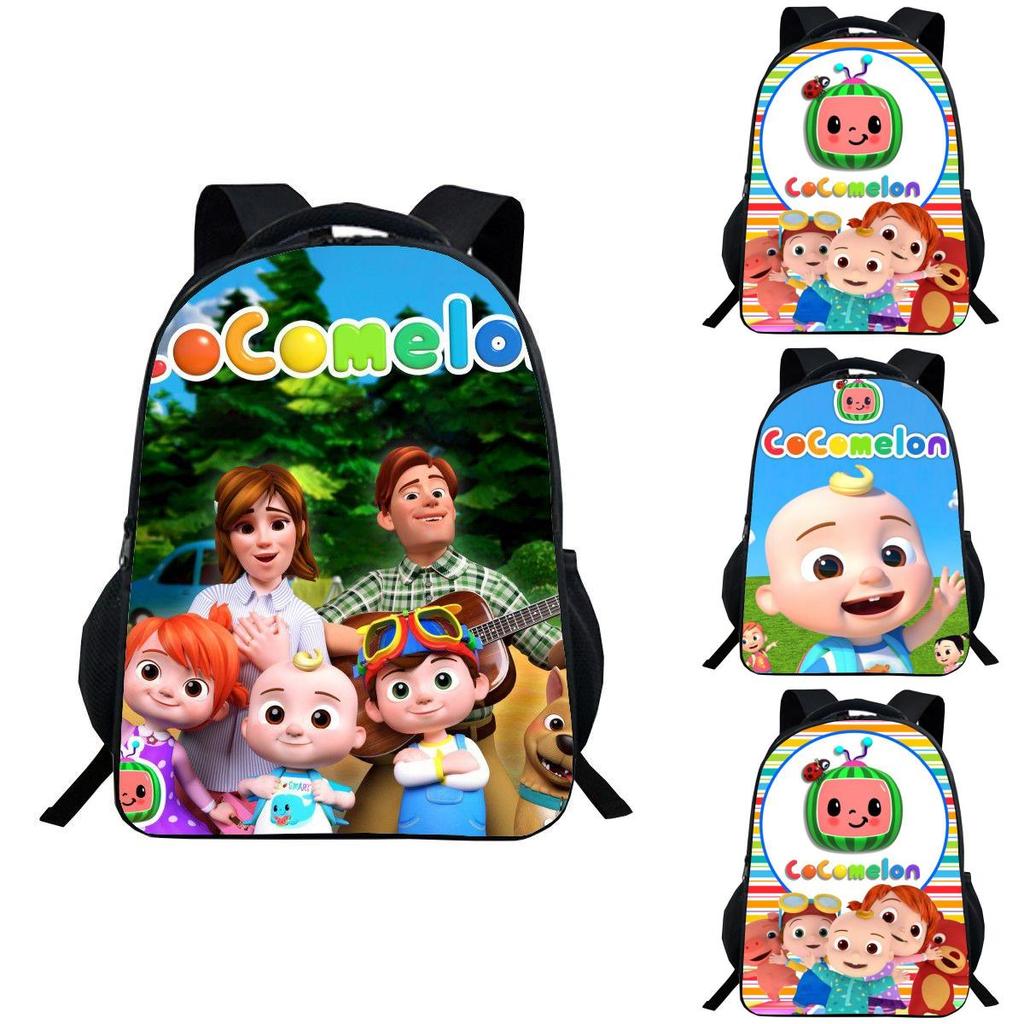 Cocomelon Backpack Children School Bags Durable Cartoon Lankybox Schoolbag For Kids