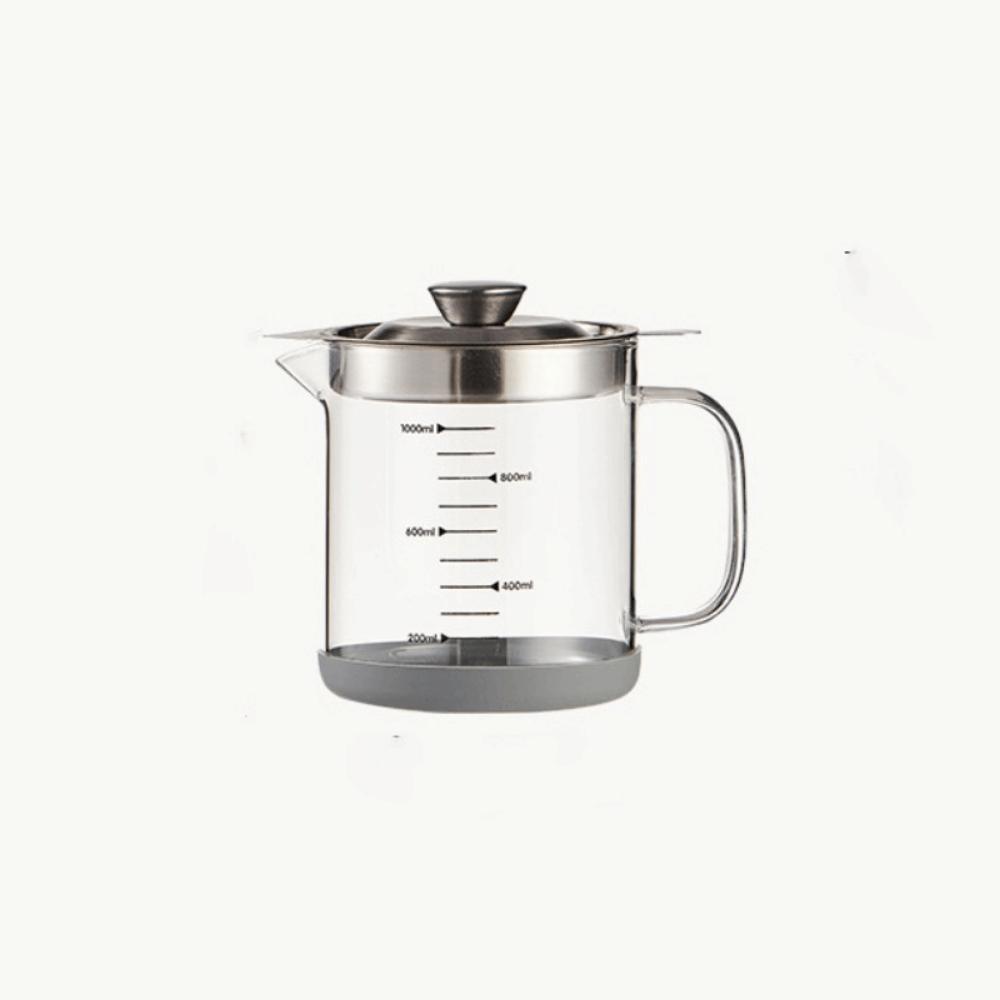 Fine Mesh Kitchen Seasoning Tank 1L/1.5L Capacity Grease Container  Restaurant