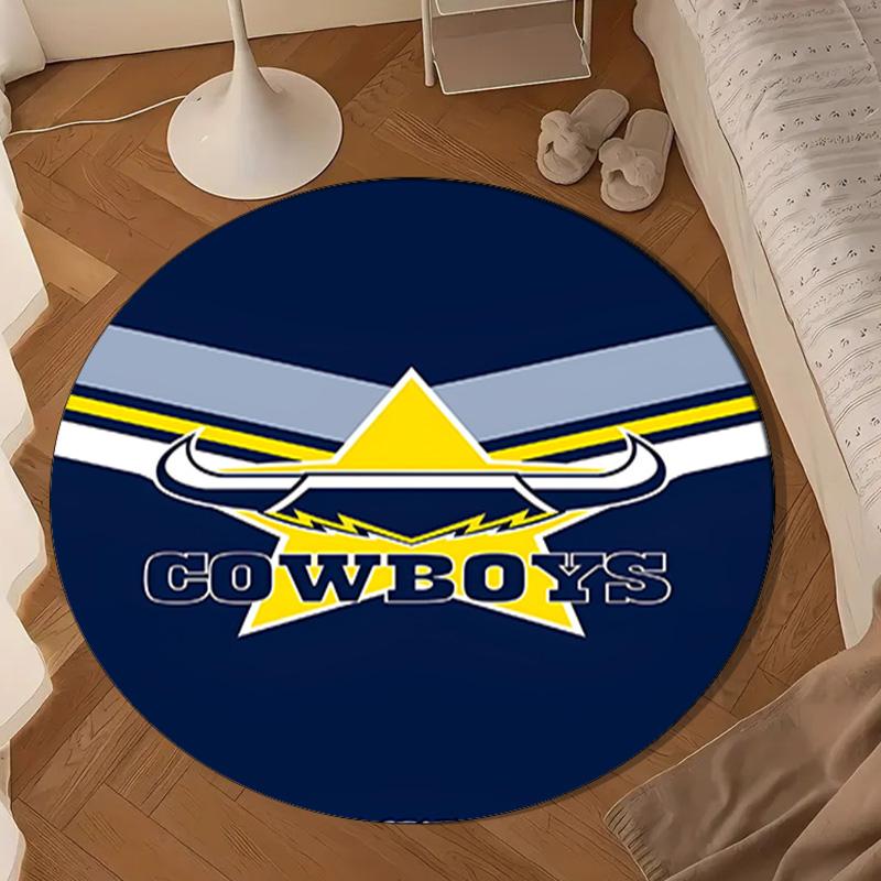 North Queensland Rugby Round mat Home Decor, Chair rug For livingroom,Bedroom, doormat home decor Birthday Gift Christmas Gifts